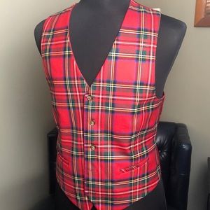 Vintage Plaid Vest (Large) Men’s